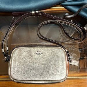 COACH small purse metallic gold